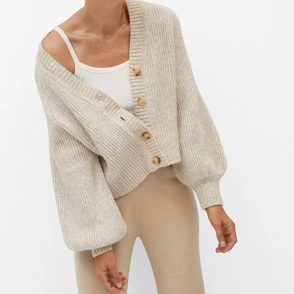 mango buttoned ribbed cardigan - Picture 5 of 6